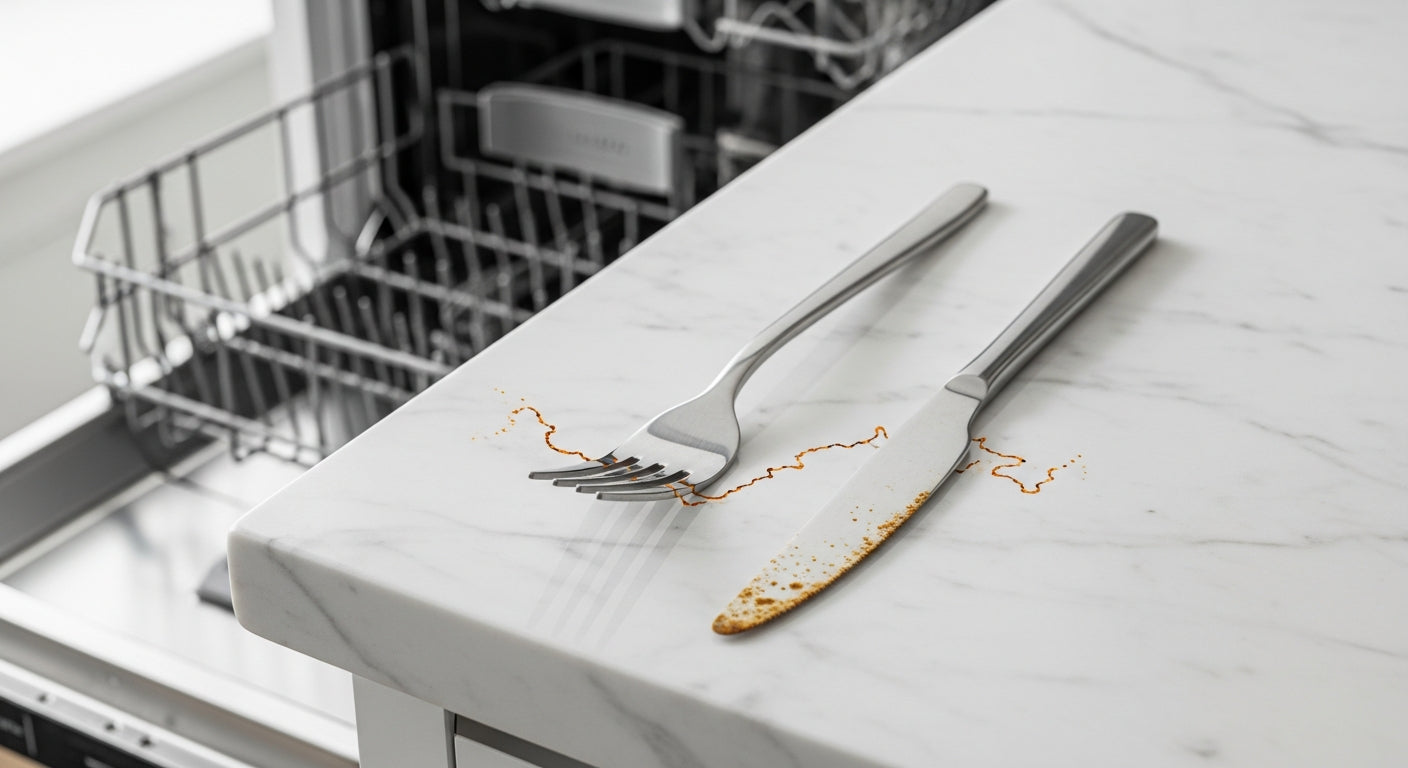 Orange Rust Stains on Silverware Dishwasher | Rust Guard – RUST GUARD